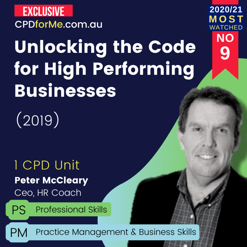 Unlocking the Code for High Performing Businesses (2019)