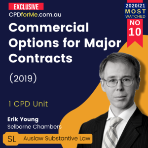 Commercial Options for Major Contracts (2019) 1 CPD Unit