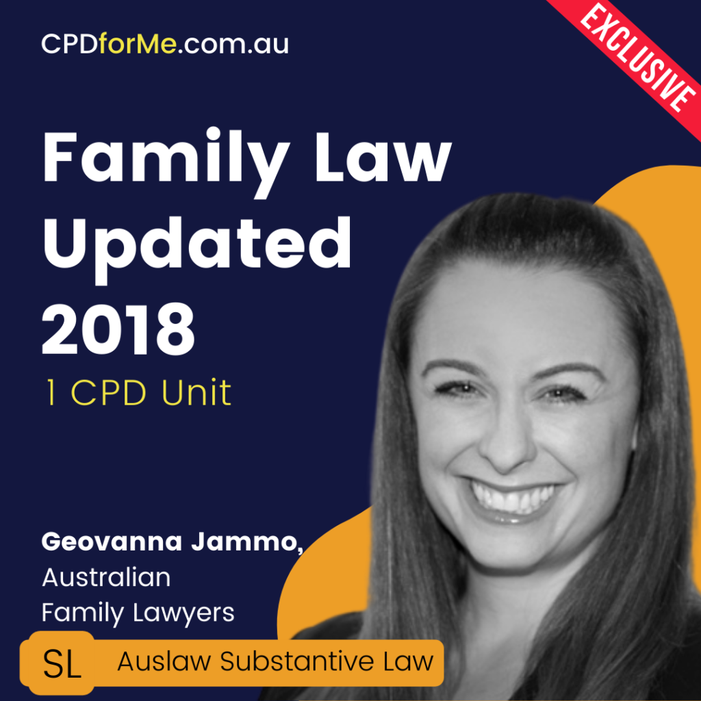Family Law Update (2018) Online CPD