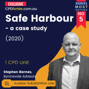 Safe Harbour - a case study (2020)