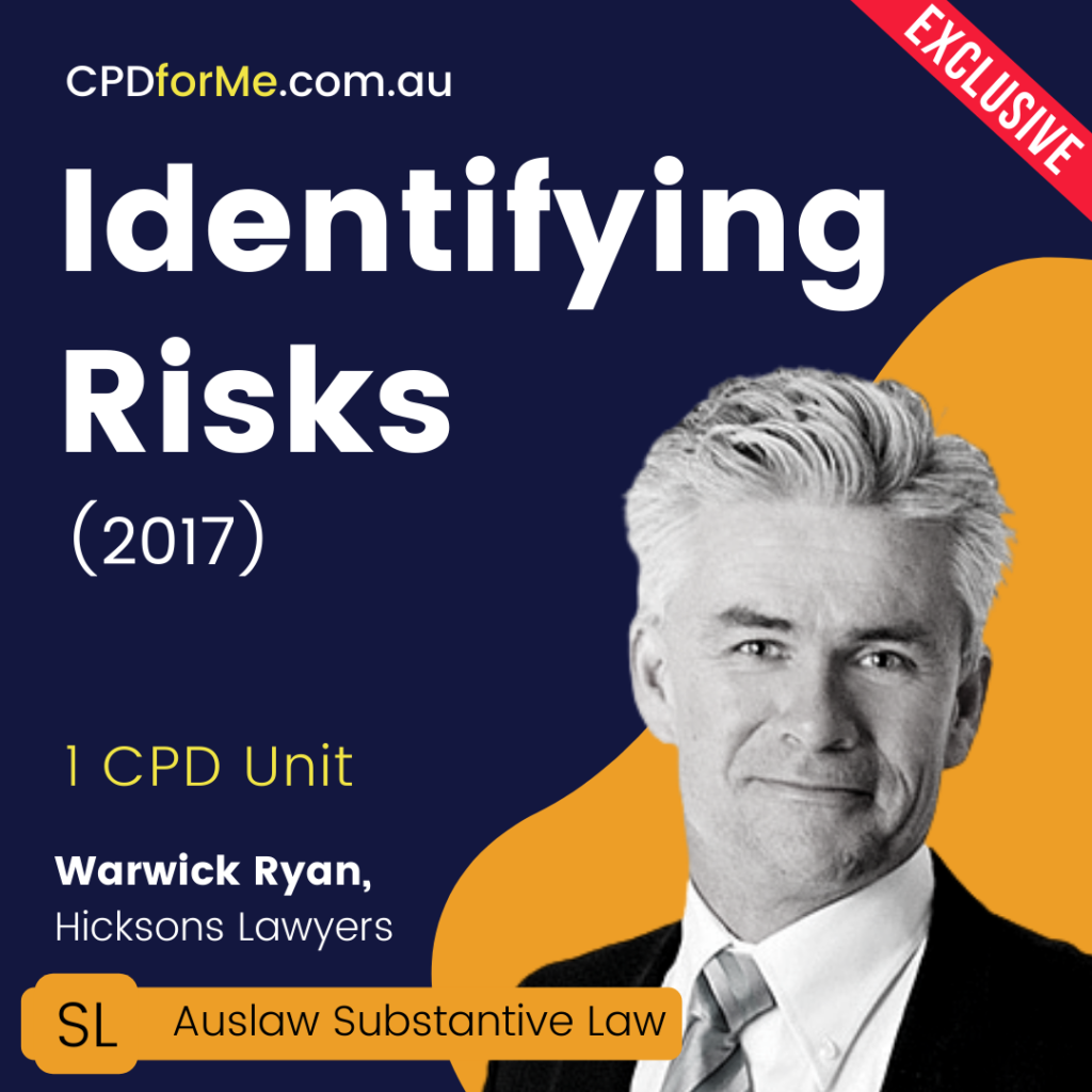 Identifying Risks (2017) Online CPD