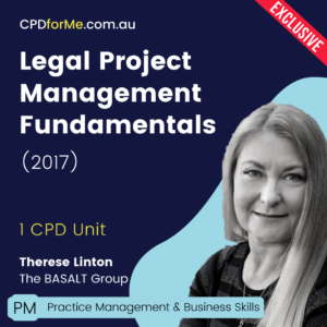 Legal Project Management Fundamentals (2017) Online CPD