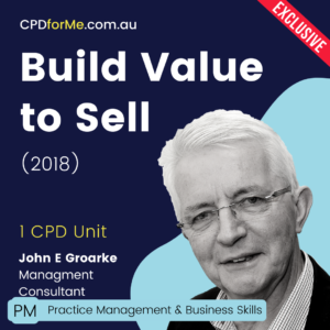 Build Value to Sell (2018) Online CPD