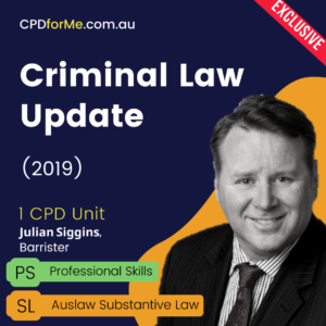 Criminal Law Update (2019) Online CPD