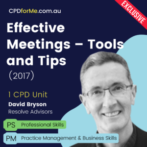 Effective Meetings - Tools and Tips (2017) Online CPD