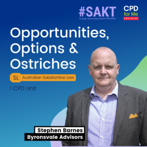 Opportunities, Options and Ostriches